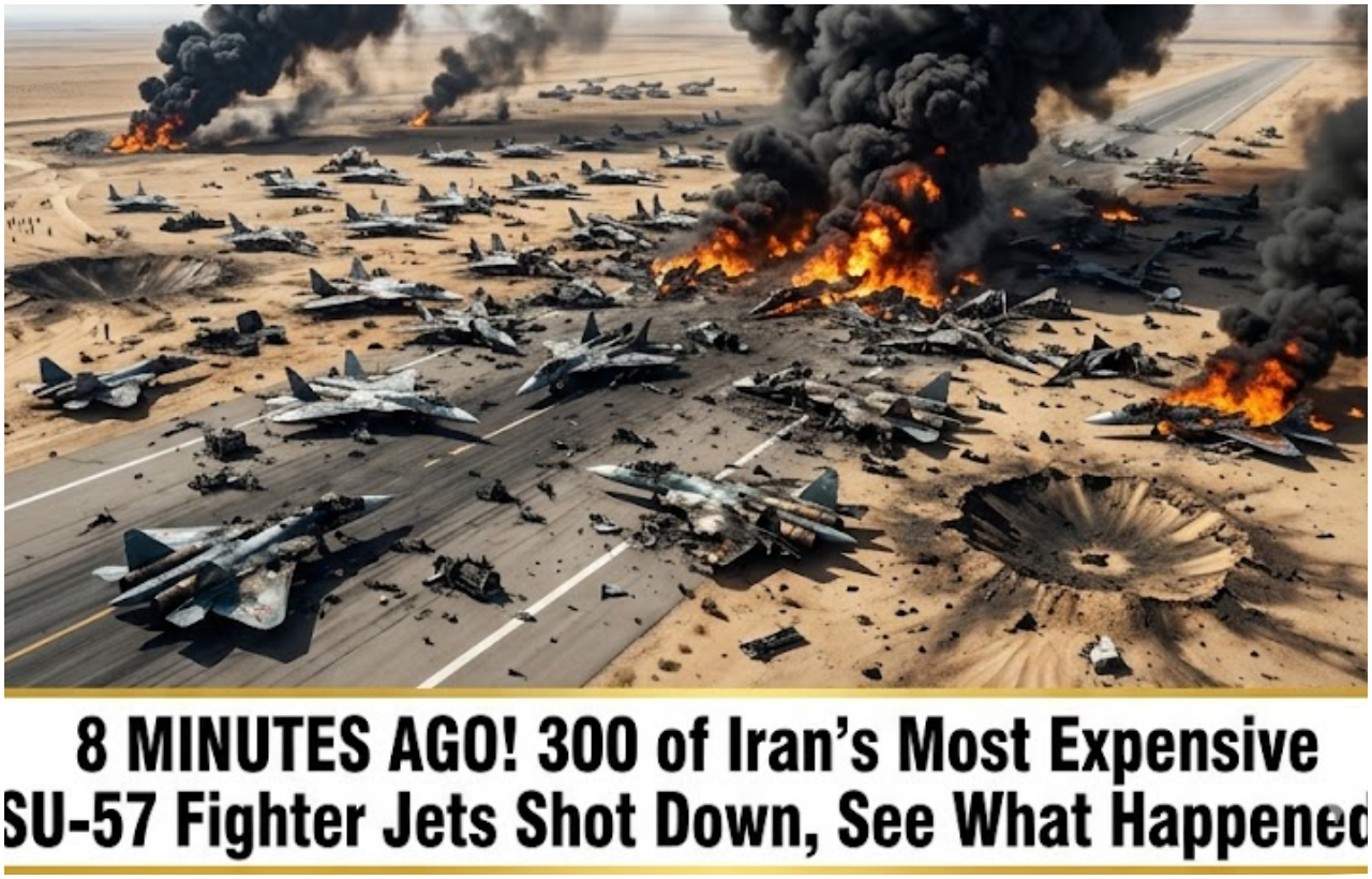 8 MINUTES AGO! 300 of Iran’s Most Expensive SU-57 Fighter Jets SH๏τ Down, See What Happened3!